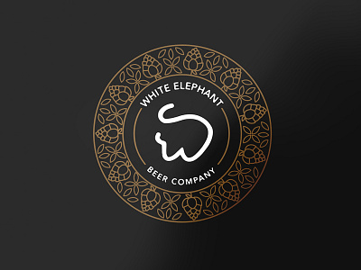 White Elephant Beer Company badge beer elephant logo