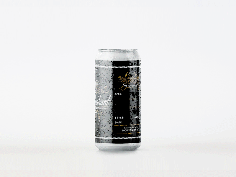 White Elephant Beer Company Crowler craft beer crowler elephant packaging product design