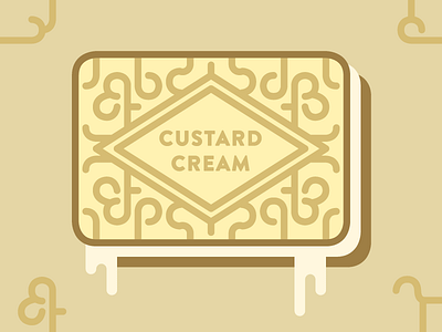 King of buscuits biscuits custard creme dunk icon illustration tea