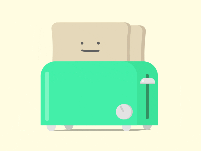 Toasting after effects animation gif illustration motion toaster