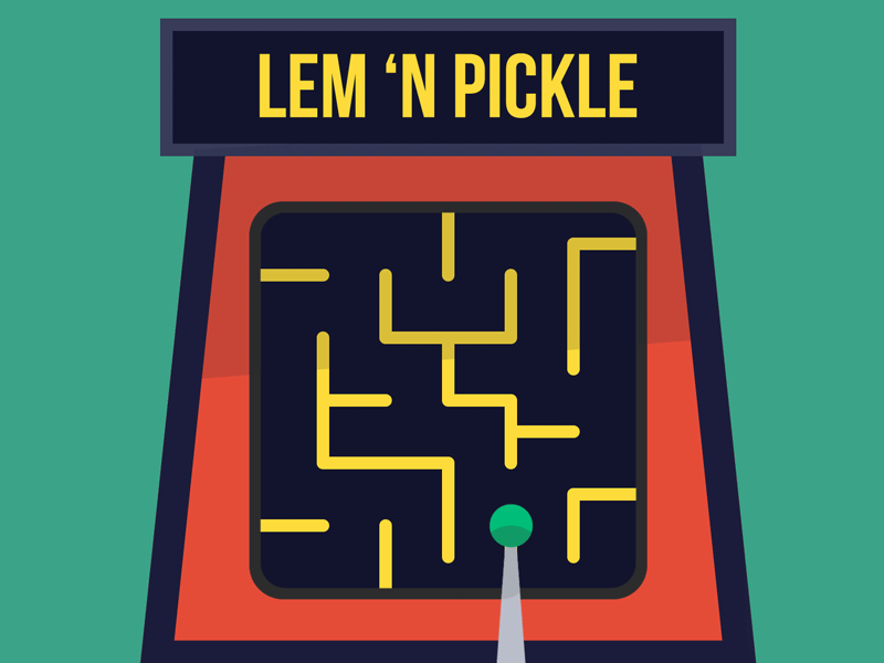 Lem 'N' Pickle Arcade after effects animation arcade gif illustration motion pacman