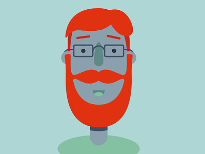 Self portrait beard character guy illustration self portrait vector