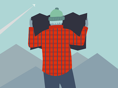 Trekkin' adventure character guy hike illustration travel vector