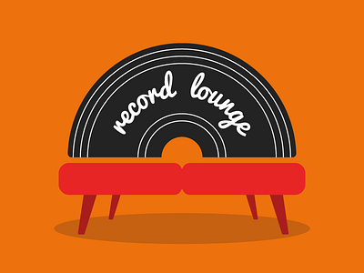 Record lounge branding icon illustration logo vector