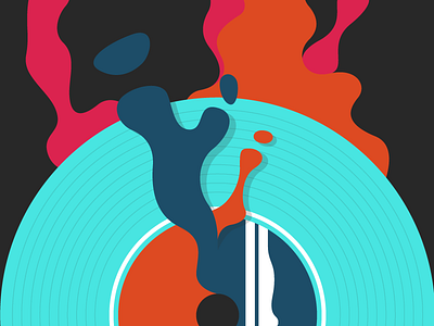 Funky Record illustration music record vector