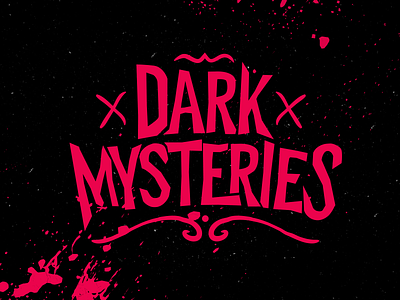 Dark Mysteries logo art direction branding color concept creative dark design horror logo mysteries