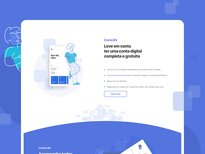 Digital bank | Landing Page art direction bank blue concept creative design digital bank finance financial illustration landing page mobile site ui ux web