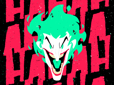 The joker art art direction artist batman color create creative design draw face fear fire green hahaha illustration joker print red smile typography