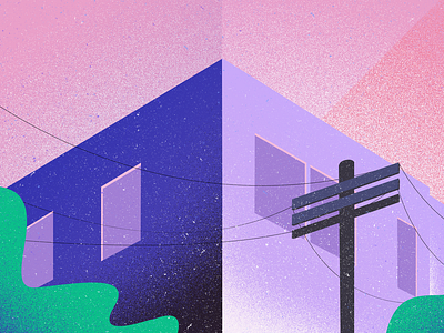 Home - InfinitePay art direction color concept creative desenho design green home house illustration pink print purple sky texture tree