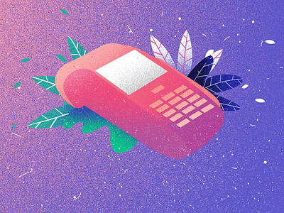 Payment - InfinitePay art direction blue color colorful concept creative design flower flowers illustration payment pink pos print purple texture