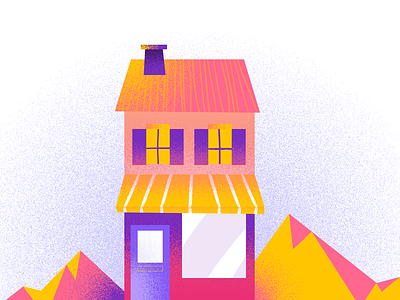 Store - InfinitePay art direction blue brasil character color colorful concept creative design flower home house illustration mountain print purple red store texture yellow