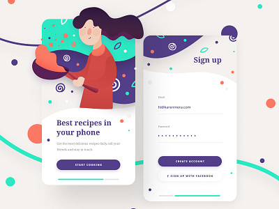 Daily UI #001 - Create a sign up page app daily ui dailyui dailyui 001 design illustration sign up signup signupform ui ux vector