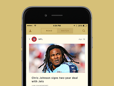 Top News Feed activity feed mobile nfl sports trending ui