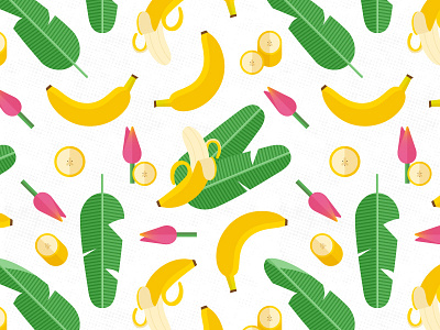 Banana Pattern banana flower pattern summer texture tropical