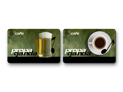 Propaganda - cafe graphic design plastic card design