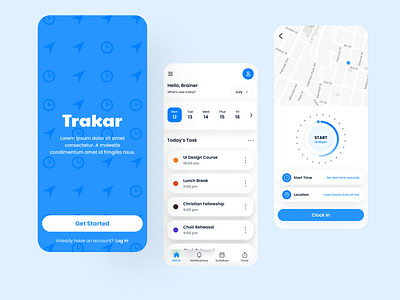 Time Tracking App - Daily UI #02 animation app design daily ui dailyuichallenge design graphic design time tracking app ui ui app uidesign uiux user interface