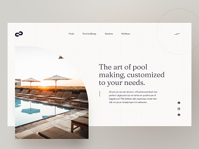 Pool company website exploration branding clean construction design grid minimal pool typography ui ux web webdesign website