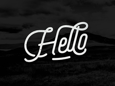 Hello Dribbble debut dribbble first shot fun hello lettering ligature mark type typography