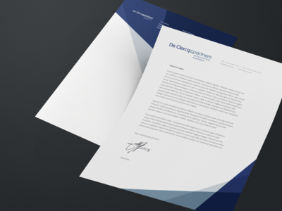 DCP letterhead attorney blue brand branding business clean corporate identity letterhead lines polygons stationery