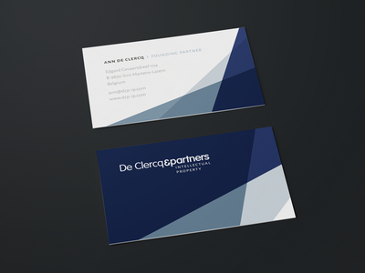 DCP business card attorney blue brand branding business business card clean corporate identity lines polygons stationery