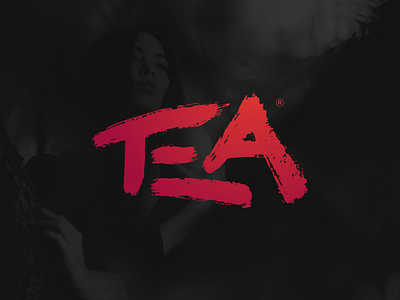 Tea logo aggressive brand branding brush lettering logo logotype red tea typo typography wild