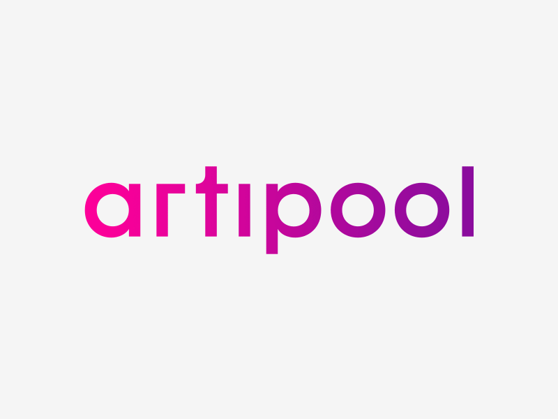 Artipool architect bold brand branding bright gradient lettering logo logotype motion simple type