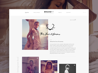 Fashion agency brand ecommerce experimental fashion feminine grid modern shop ui ux website women