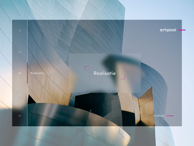 Architect intro page architect blur building design experimental navigation page portfolio ui ux web website