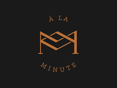A La Minute brand branding catering classy clean cook design food logo logotype