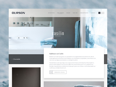 Brand page brand clean design grid interior linen page towels ui ux web website