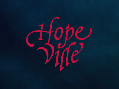 Hopeville logo brand branding classic drawn hand identity lettering logo logotype music type venue