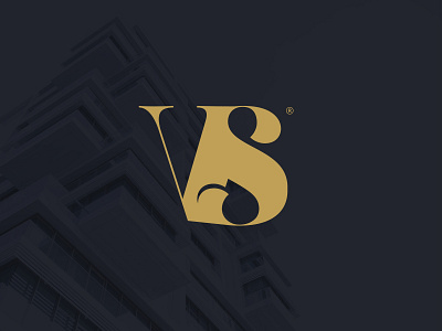 VS monogram brand branding building emblem estate geometric icon ligature logo logotype monogram real