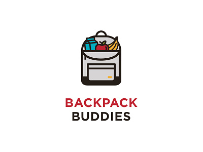Backpack Buddies Logo backpack food food drive logo