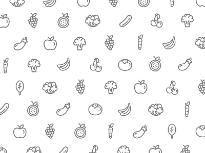 Fruit & Vegetable Icons fruit icons vegetables