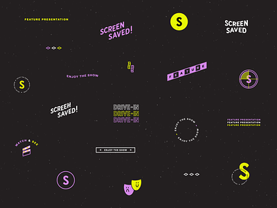 Screen Saved! Logos - Film & TV App app branding design illustration logo vector vintage