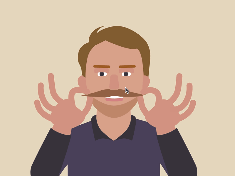 Evil Mustache animation css