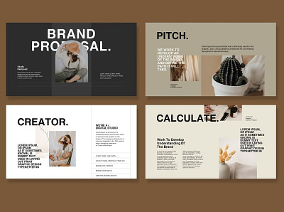 Brand Proposal Template #4 app branding design graphic design illustration logo typography ui ux vector