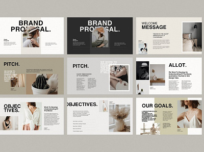 Brand Proposal Template #7 app branding design graphic design illustration logo typography ui ux vector