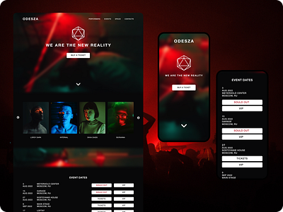 Space for special music events bright color contrast creative design event figma minimalism music nonstandard people space ui webpage website
