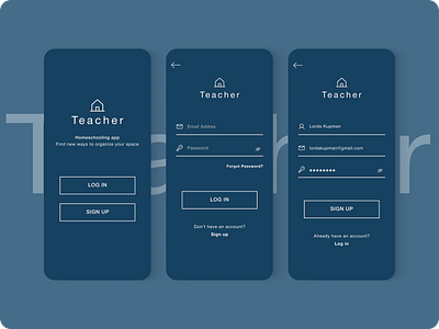Daily UI #001 - Sign Up 001 daily 100 challenge dailyui001 design figma home schooling ios app login register signup study teacher ui ux