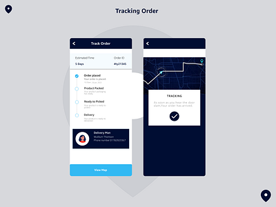 Tracking Order UI app branding design ui ux