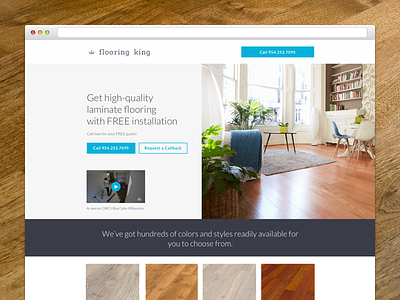 Flooring King Landing Page graphic design landing landing page minimal ui ux web web design website website design