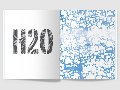 100 Iterations: Water design graphic design magazine print texture typography