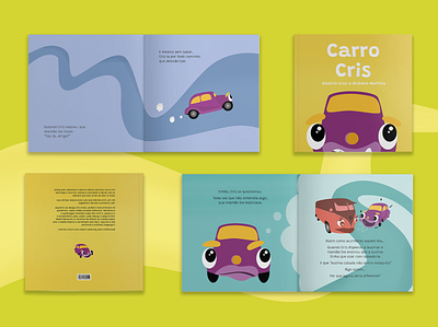 Livro infantil - Carro Cris book graphic design