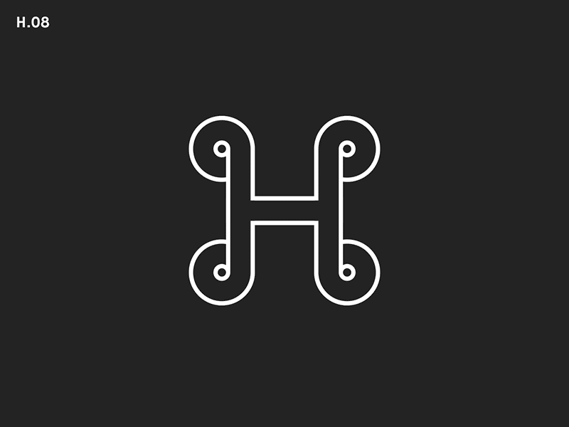 Animated H animated h animated type animation h lettering logo type