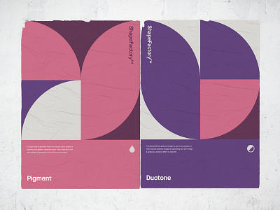 ShapeFactory.co — Promotional Posters color color block color palette curve grid layout poster poster design