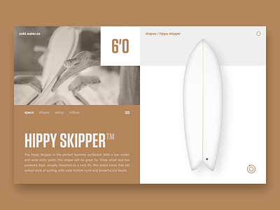 Cold.Water.Co Surfboard Explorer // Concept Site