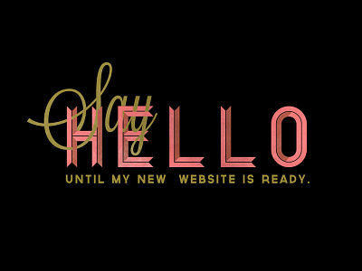 SayHi hello ribbon typography website