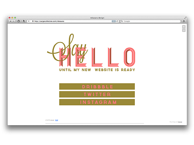 SayHi-RealLife typography website