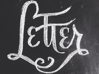 Chalking letters. chalk letter lettering typography